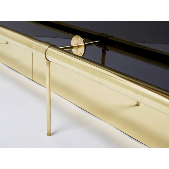 Image 1 of Vintage bar in black lacquer and brass by J.C. Mahey for Romeo Paris, 1970s