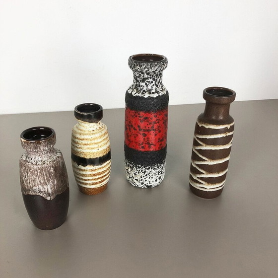 Image 1 of Set of 4 vintage ceramic floor vases by Zöller and Born, Germany 1950