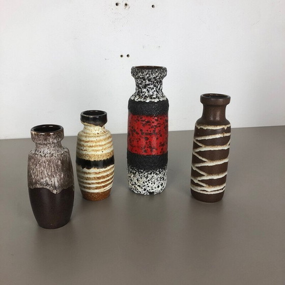 Image 1 of Set of 4 vintage ceramic floor vases by Zöller and Born, Germany 1950
