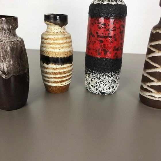 Image 1 of Set of 4 vintage ceramic floor vases by Zöller and Born, Germany 1950