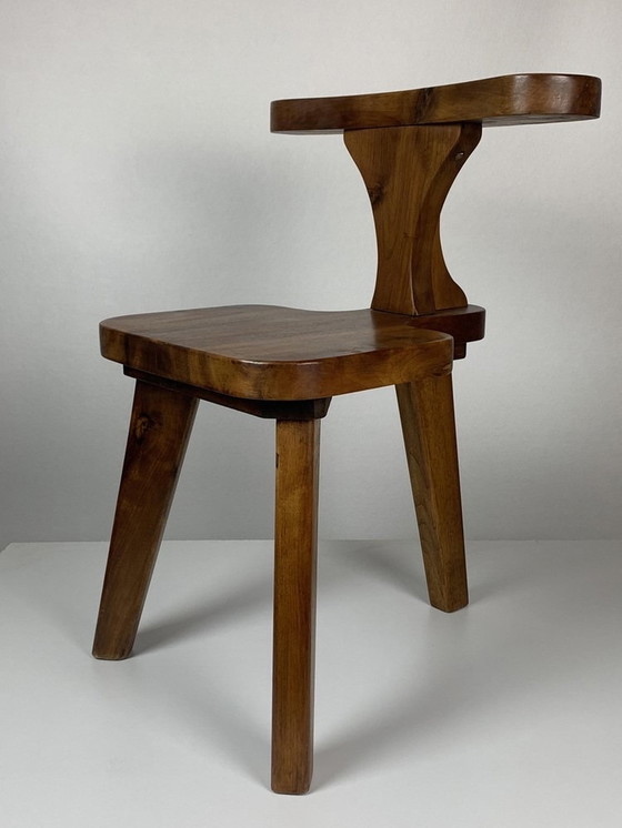 Image 1 of Brutalist Conversation Tripod Side Chair, 1950s