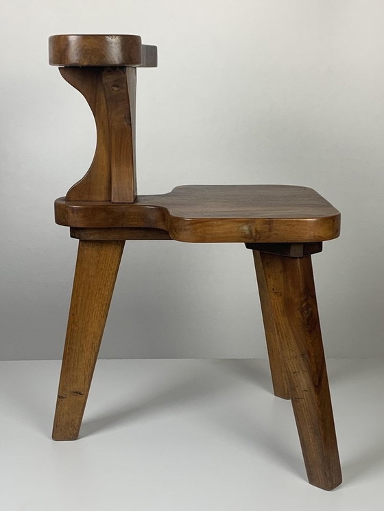 Image 1 of Brutalist Conversation Tripod Side Chair, 1950s