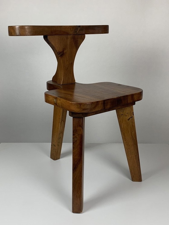 Image 1 of Brutalist Conversation Tripod Side Chair, 1950s