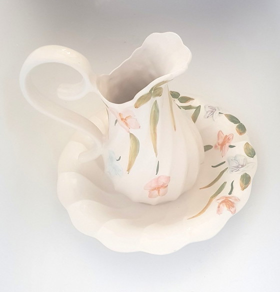 Image 1 of 2X Wash Set With Bowl And Pitcher, 1960S