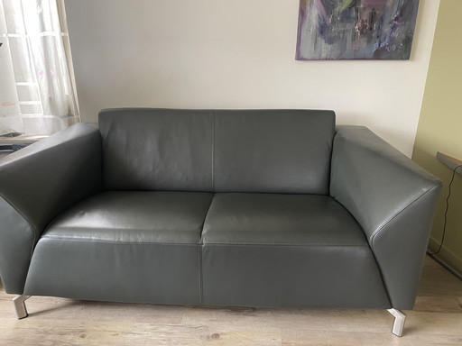 Leather Two-Seater Sofa