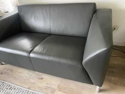 Leather Two-Seater Sofa