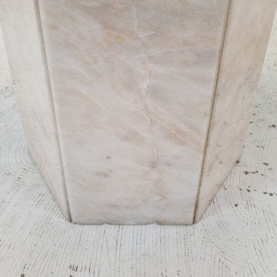 Image 1 of Pair of vintage Italian marble side tables, 1980s