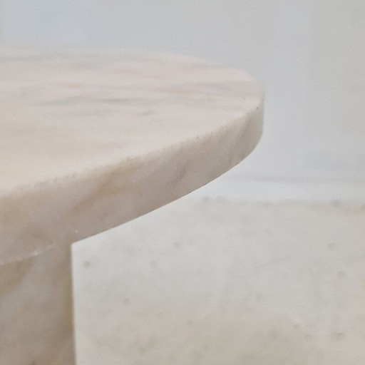Pair of vintage Italian marble side tables, 1980s