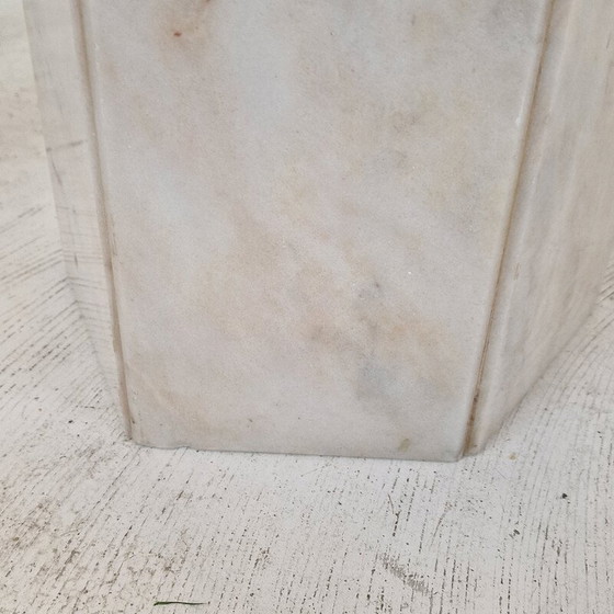 Image 1 of Pair of vintage Italian marble side tables, 1980s