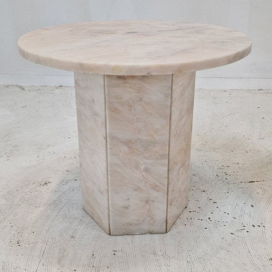 Image 1 of Pair of vintage Italian marble side tables, 1980s