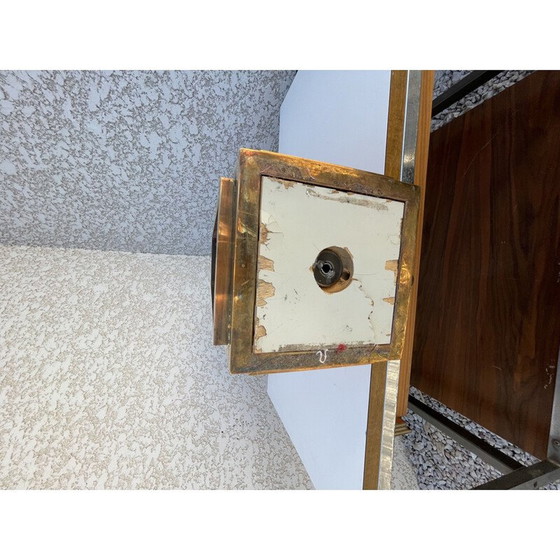 Image 1 of Vintage lamp base in elm burr and gilded brass by Guy Lefèvre, 1970