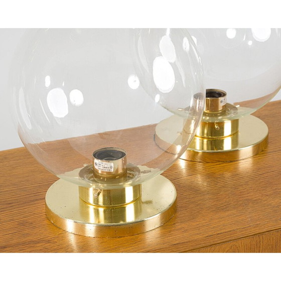 Image 1 of Pair of vintage glass sconces by Kamenický Šenov, Czechoslovakia 1950