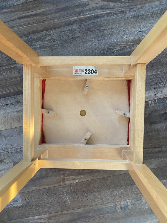 Image 1 of Tabourets de cuisine vintage en hêtre Ben Centa