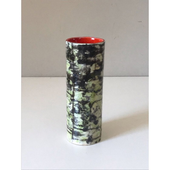 Image 1 of Vintage ceramic scroll vase, 1960