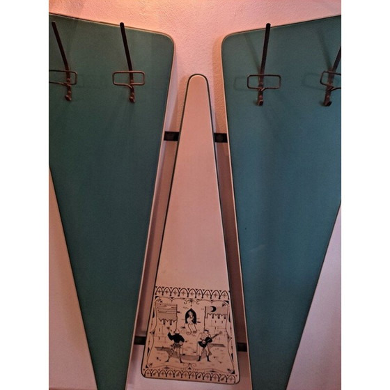 Image 1 of Mid-century fabulous Italian wall coat rack by Fornasetti Fontana, 1950s