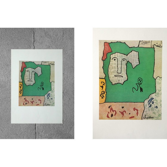 Image 1 of Vintage lithographic print by Gaston Chaissac, 1960s