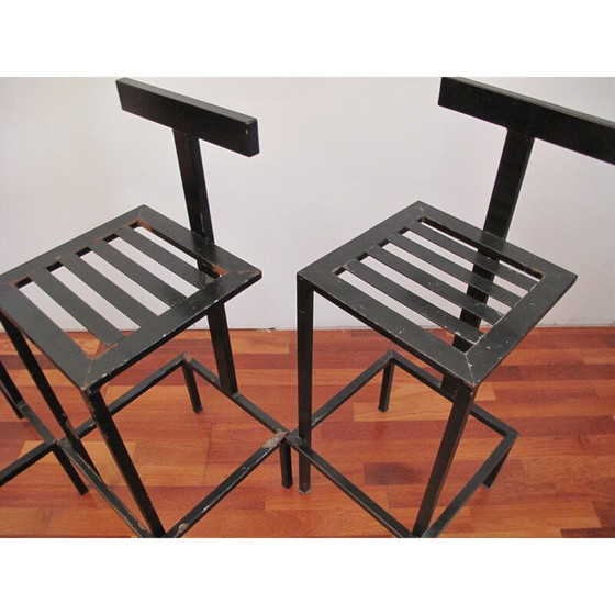 Image 1 of Lot of 5 vintage modern bar stool 1980s
