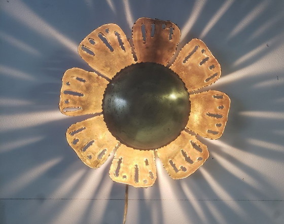 Image 1 of Svend Aage Holm, coppia di lampade da parete scandinave "Flower", 1960