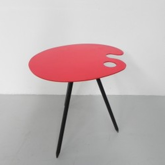 Image 1 of Table d'appoint Palette du peintre Bois Manu par Lucien de Roeck - 1958