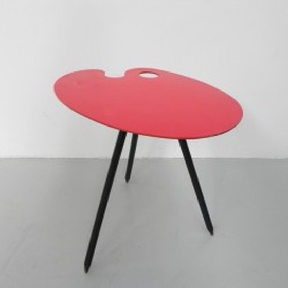 Image 1 of Table d'appoint Palette du peintre Bois Manu par Lucien de Roeck - 1958