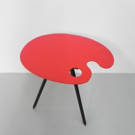 Image 1 of Table d'appoint Palette du peintre Bois Manu par Lucien de Roeck - 1958