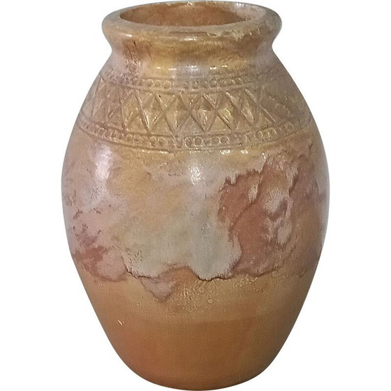 Image 1 of Vintage art deco varnished glass jar, 1930