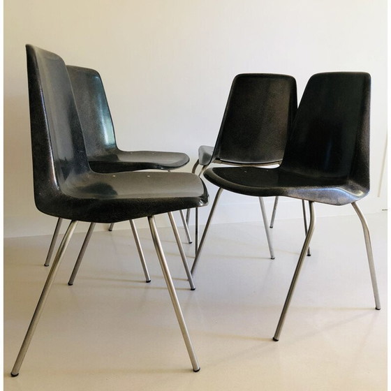 Image 1 of Set of 4 vintage chairs by Alberto Roselli for Rima, Italy 1960s