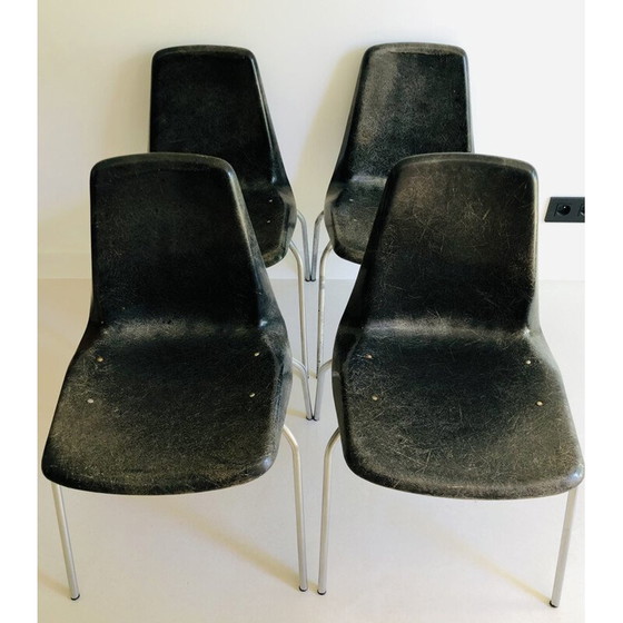 Image 1 of Set of 4 vintage chairs by Alberto Roselli for Rima, Italy 1960s