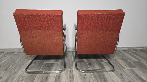 Bauhaus Chrome S411 Armchairs By Willem Hendrik Gispen For Mücke Melder