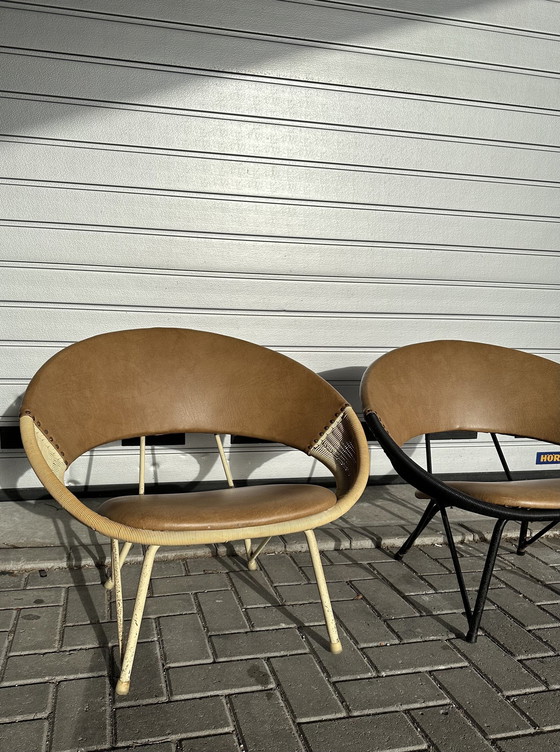 Image 1 of 2X Retro Saturn Design Armchairs