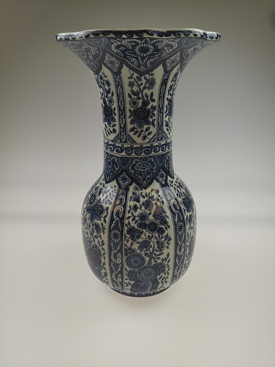 Image 1 of Classic Delft blue Boch vase x2