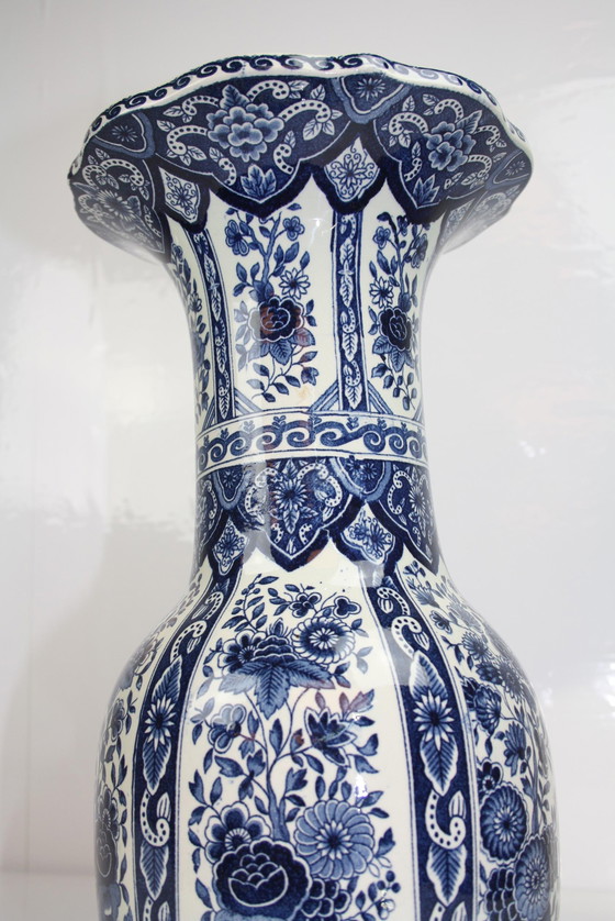 Image 1 of Classic Delft blue Boch vase x2