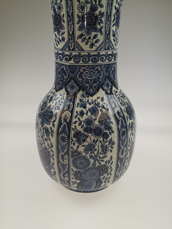 Image 1 of Classic Delft blue Boch vase x2