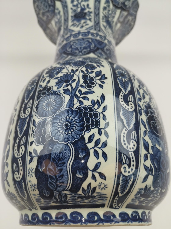 Image 1 of Classic Delft blue Boch vase x2