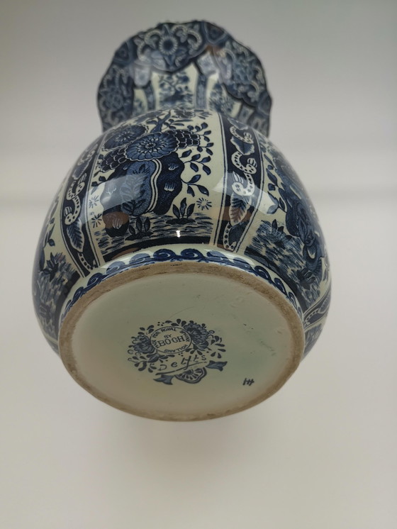 Image 1 of Classic Delft blue Boch vase x2