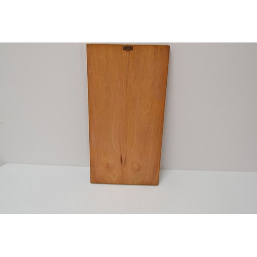 Vintage wood and copper wall sculpture by I.E.Hošek, Czechoslovakia 1960