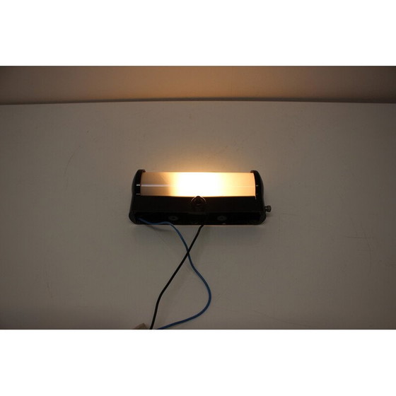 Image 1 of Vintage Art Deco wall lamp in bakelite and glass, Czechoslovakia 1930