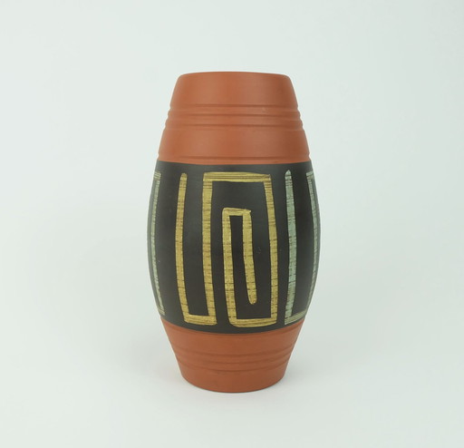 Vase Duemler & Breiden Model 50/20 Sgraffito And Abstract Decor 1950S 1960S Wgp