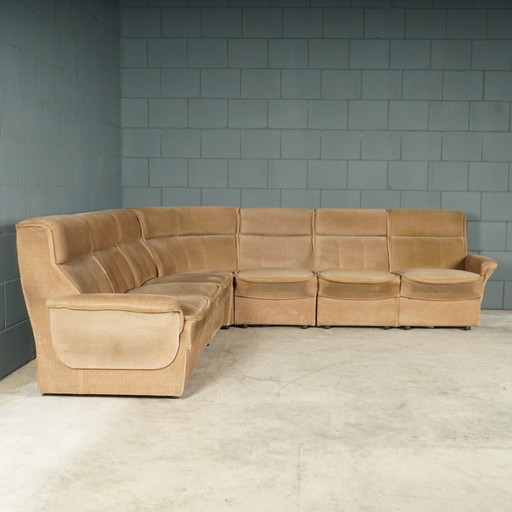 Midcentury Modular Fabric Corner Sofa - 1960s