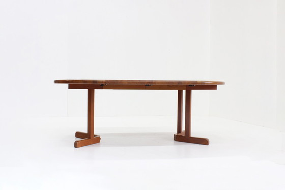 Image 1 of Vintage Danish Round Extendable Dining Table Solid Teak