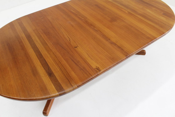 Image 1 of Vintage Danish Round Extendable Dining Table Solid Teak