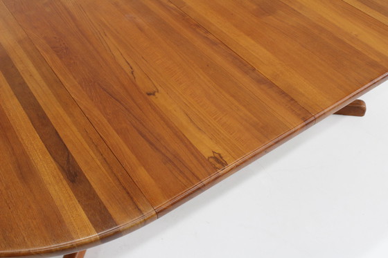 Image 1 of Vintage Danish Round Extendable Dining Table Solid Teak