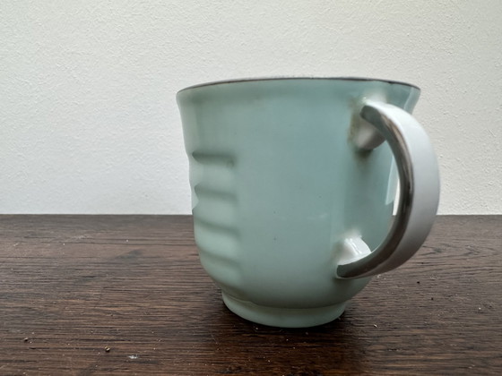 Image 1 of Tasse à café - Art-Deco - Epiag Tzechoslovakia - Vert D’eau