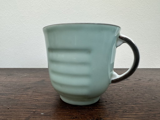 Coffee cup - Art-Deco - Epiag Tzechoslovakia - Water Green