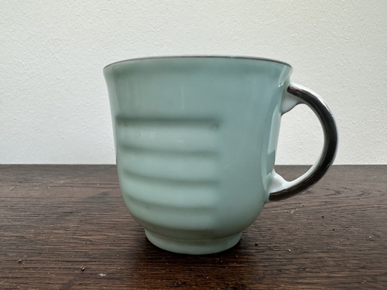 Image 1 of Tasse à café - Art-Deco - Epiag Tzechoslovakia - Vert D’eau