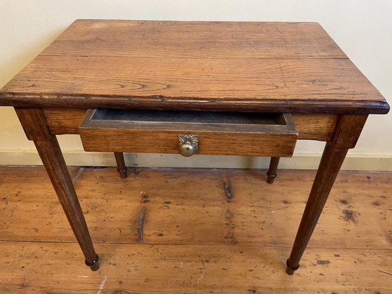 Image 1 of Table Side Table French Antique Oak