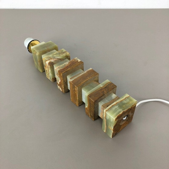 Image 1 of Vintage onyx marble table light "Hollywood Regency", Italy 1970