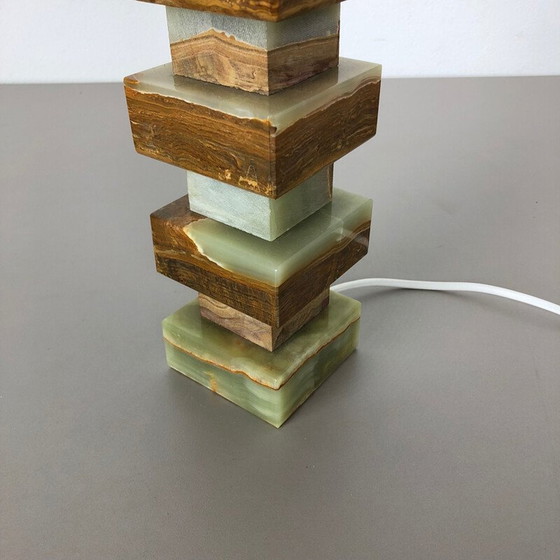 Image 1 of Vintage onyx marble table light "Hollywood Regency", Italy 1970