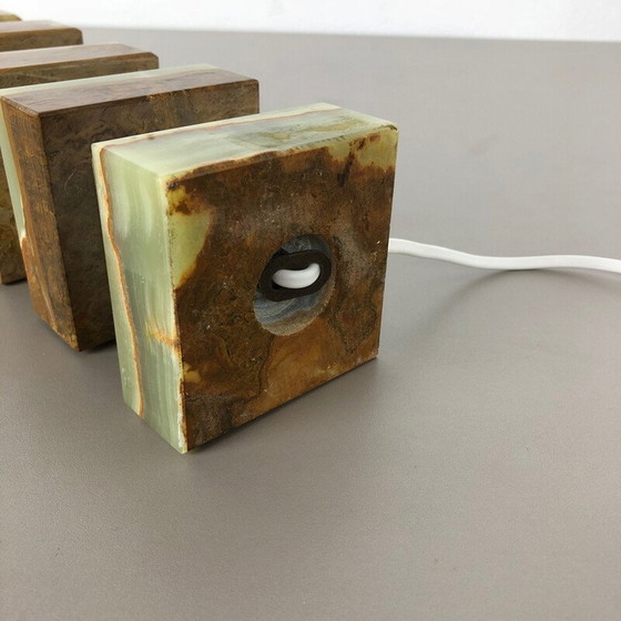 Image 1 of Vintage onyx marble table light "Hollywood Regency", Italy 1970