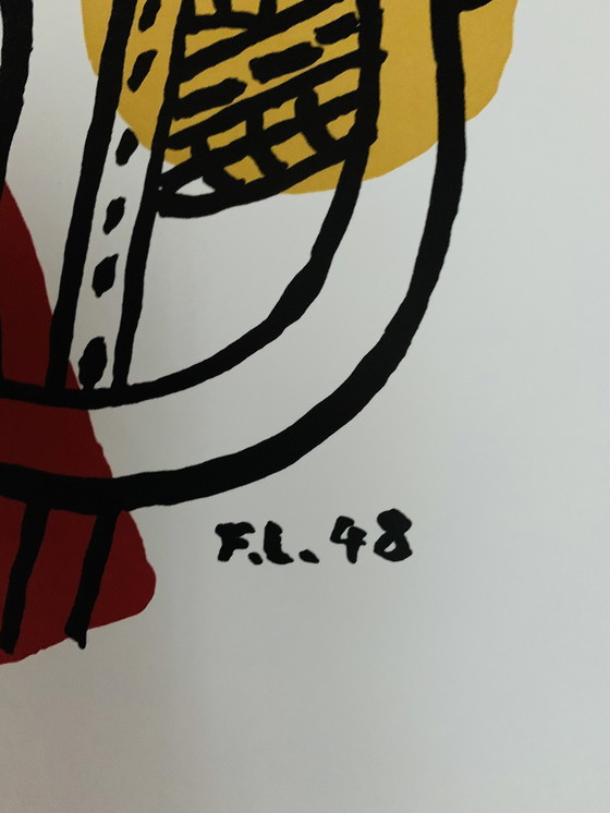 Image 1 of Fernand Léger: " Le Cycliste, 1948". Lithograph, Signed In The Plate.